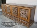 Bufet Ukiran Kayu Jati Model Palembang