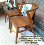 Desain Kursi Cafe Minimalis Kayu Jati