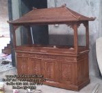 Meja Aquarium Minimalis Ukiran Kayu Jati