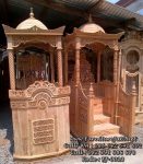 Model Mimbar Masjid Jati Ukiran Kubah