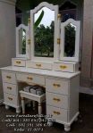 Meja Rias Minimalis Mewah Putih Duco