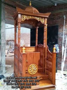 Mimbar Masjid Ukiran Podium Minimalis