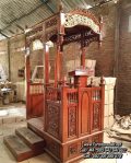 Mimbar Masjid Ukiran Minimalis Jepara