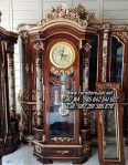 Jam Hias Kayu Jati Ukiran Cantik