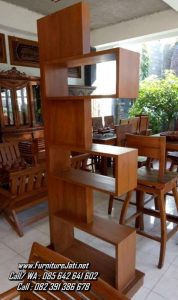 Partisi Ruangan Kayu Jati Minimalis