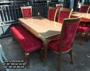 Set Meja Makan Sofa Ukir Asli Jepara