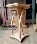 Podium Pidato Minimalis Kayu Jati