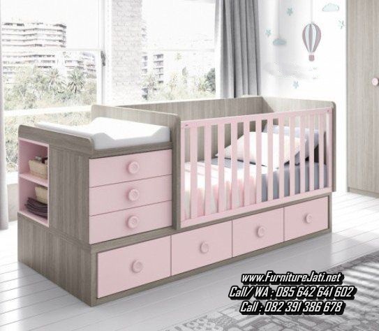 Tempat Tidur Bayi Kayu Minimalis Perempuan