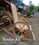 Kursi Goyang Model Roda Kayu Jati