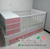 Ranjang Box Bayi Perempuan Minimalis Pink Putih
