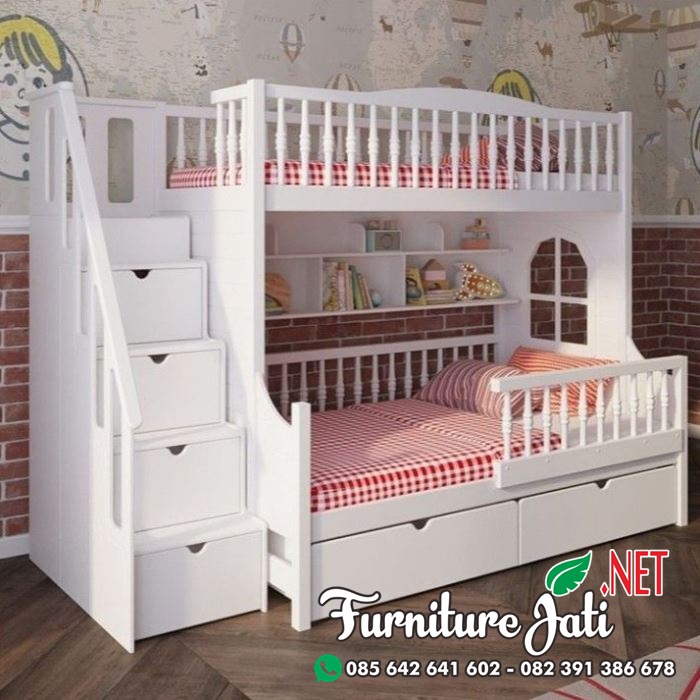 Dipan Tingkat Kayu Minimalis Anak