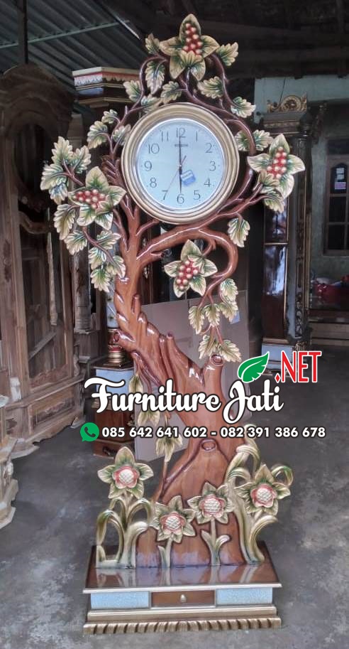 Jam Hias Ukir Ruang Tamu