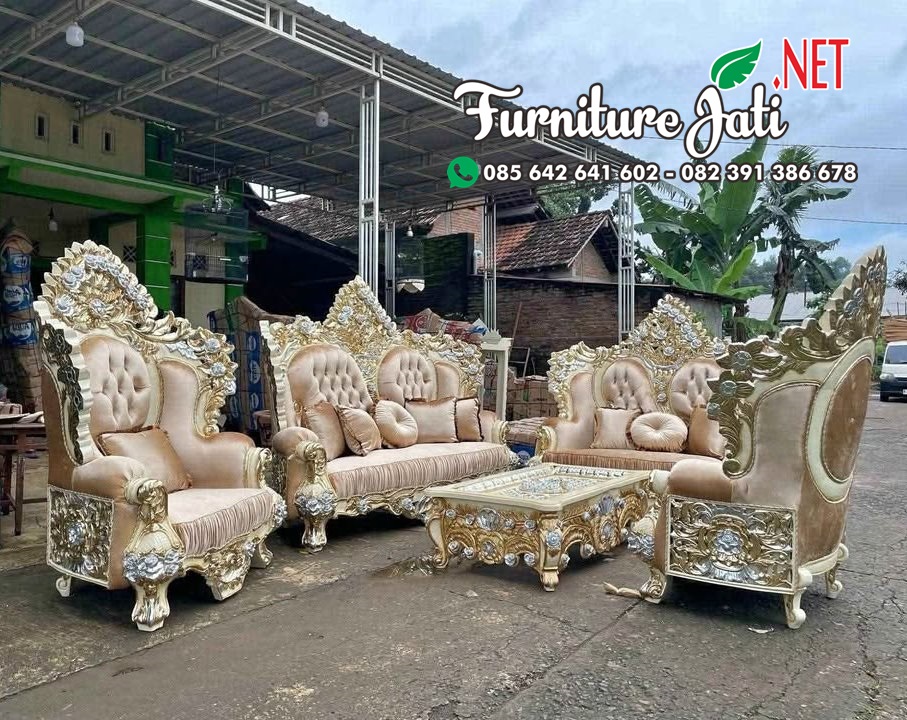 Kursi Ruang Tamu Mewah Ukir Jepara