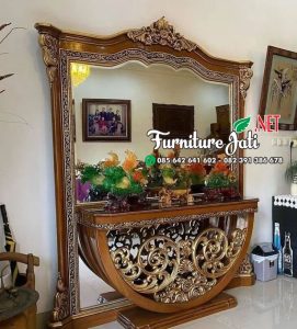 Meja Rias Cermin Ukir Kayu Jati