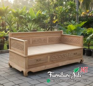 Bale Bale Kayu Jati Ukir Minimalis