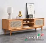 Bufet Meja TV Retro Jati Rotan