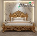 Tempat Tidur Mewah Ukiran Emas Jepara