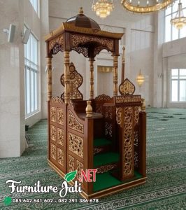 Mimbar Masjid Ukir Jepara Kayu Jati