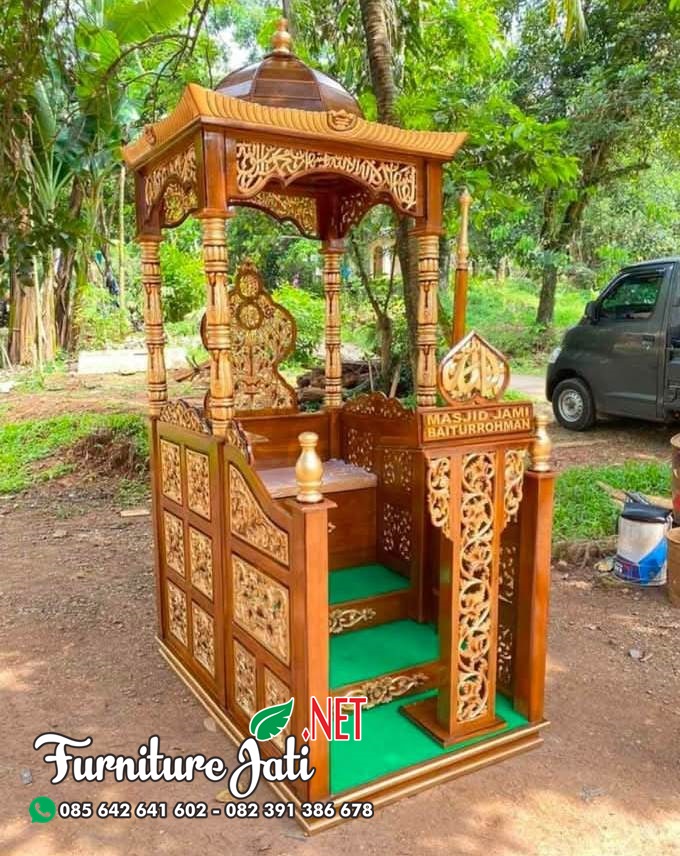 Model Mimbar Masjid Kubah Ukir Jepara