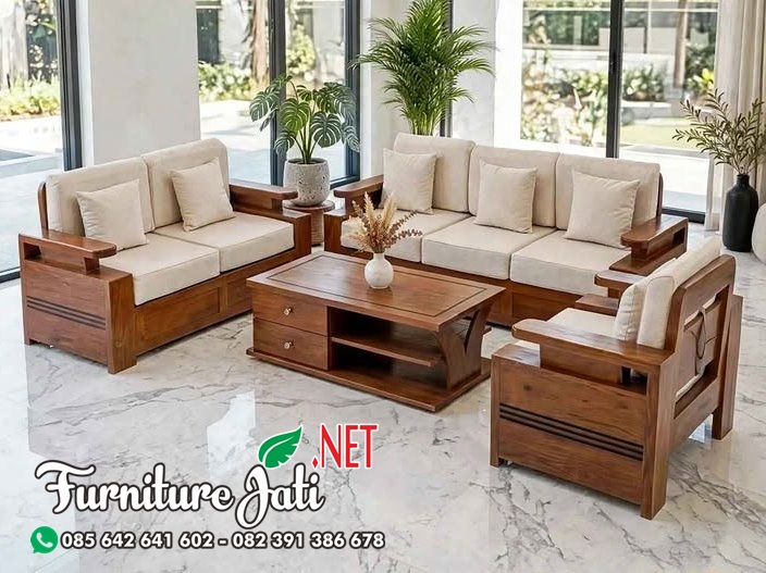 Kursi Tamu Minimalis Sofa Jati Jepara